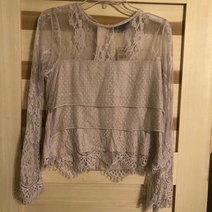 Long sleeve American Eagle lace top.